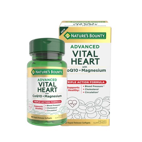 Nature’s Bounty Advanced Vital Heart with CoQ10 + Magnesium  60 Softgels In Pakistan