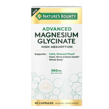 Nature's Bounty Advanced Magnesium Glycinate  360 mg, 90 Capsules Price In Pakistan