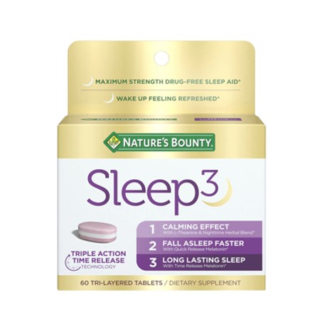 Nature's Bounty Sleep3 Tri-Layer Melatonin 10 mg, 60 Tablets In Pakistan