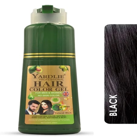 Yardlie Natural Black Hair Gel Color Shampoo 200ml In Pakistan