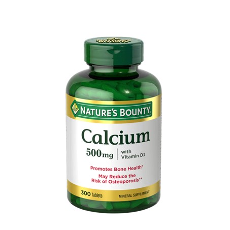 Nature's Bounty Calcium Plus Vitamin D3 500 mg, 300 Tablets In Pakistan