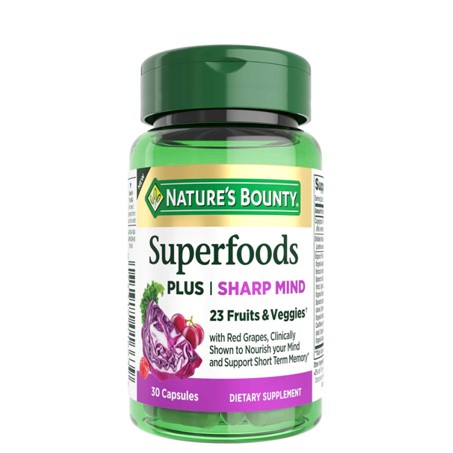 Nature's Bounty Superfoods + Sharp Mind 30 Capsules In Pakistan