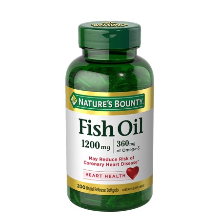Nature's Bounty Fish Oil 1200 mg - 200 Softgels In Pakistan