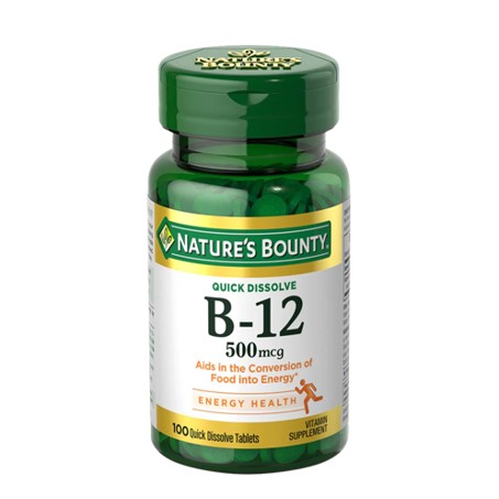 Nature's Bounty Vitamin B-12 500 mcg 100 Tablets In Pakistan