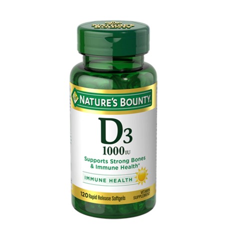Nature’s Bounty Vitamin D3 1,000 IU, 120 Softgels in Pakistan