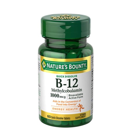 Nature's Bounty Vitamin B-12 Methylcobalamin 1,000 mcg , 60 Tablets In Pakistan