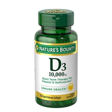 Nature’s Bounty Vitamin D3 10,000 IU , 72 Softgels In Pakistan