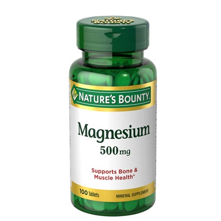 Nature's Bounty Magnesium 500 mg, 100 Tablets In Pakistan