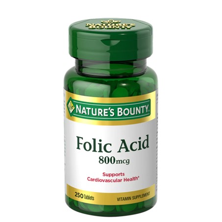 Nature's Bounty Folic Acid 800 mcg, 250 Tablets In Pakistan