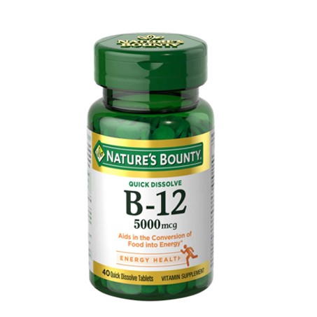 Nature's Bounty Vitamin B-12 5,000 mcg, 40 Tablets In Pakistan