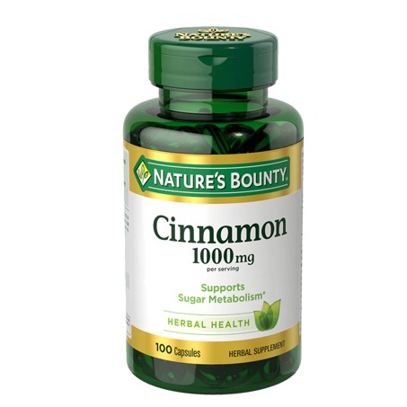 Nature's Bounty Cinnamon 1000 mg per serving, 100 Capsules In Pakistan
