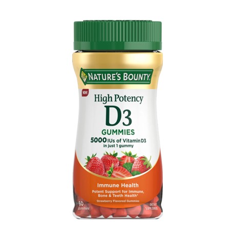 Nature's Bounty High Potency Vitamin D Gummies 5000 IU, 60 Gummies In Pakistan